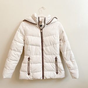 Ralph Lauren Cream color quilted down coat.